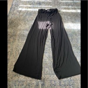 Wide leg shear pants